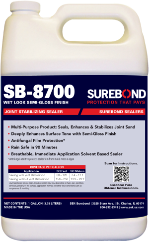 SEK Surebond SB-8700 Wet Look Joint Stabilizing Sealer
