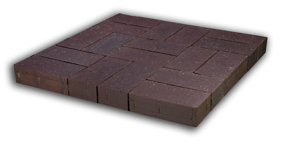 Endicott Invisi-Lug 4x8 clay paver - Bordeaux Blend