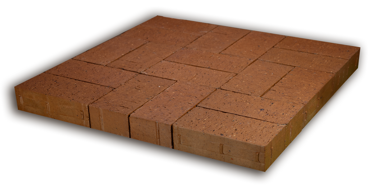 Endicott Invisi-Lug 4x8 clay paver - Copper Canyon