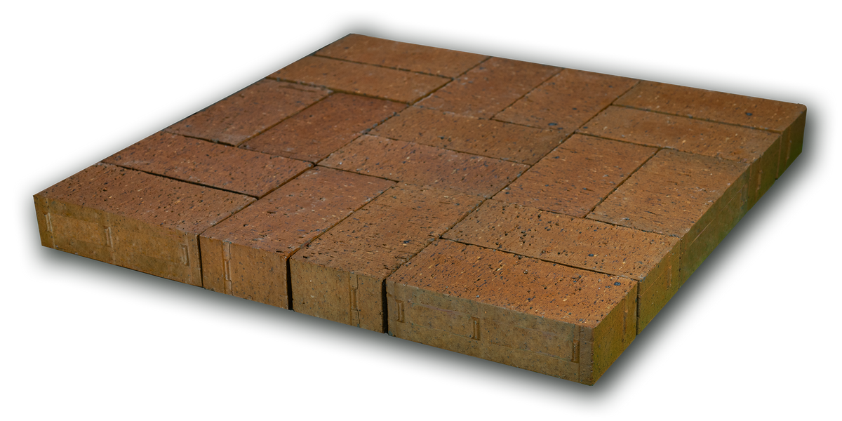 Endicott Invisi-Lug 4x8 clay paver - Coppertone