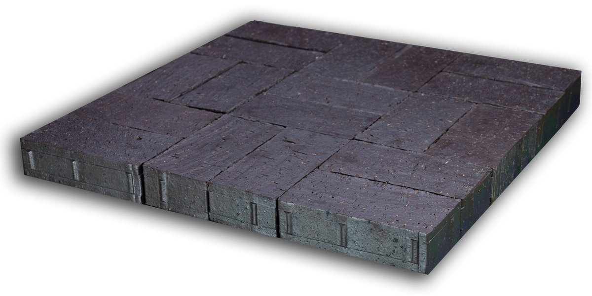 Endicott Invisi-Lug 4x8 clay paver - Dark Ironspot