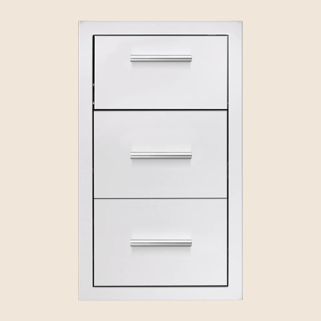 Summerset 17 Inch Vertical 2-Drawer and Paper Towel Holder Combo