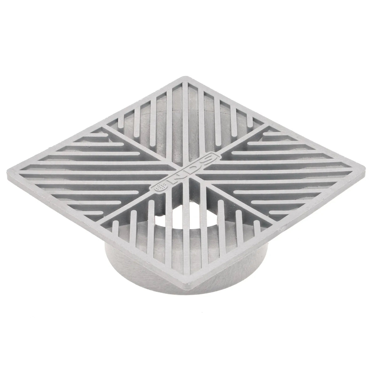 NDS 6" Square Drain Grate - Gray