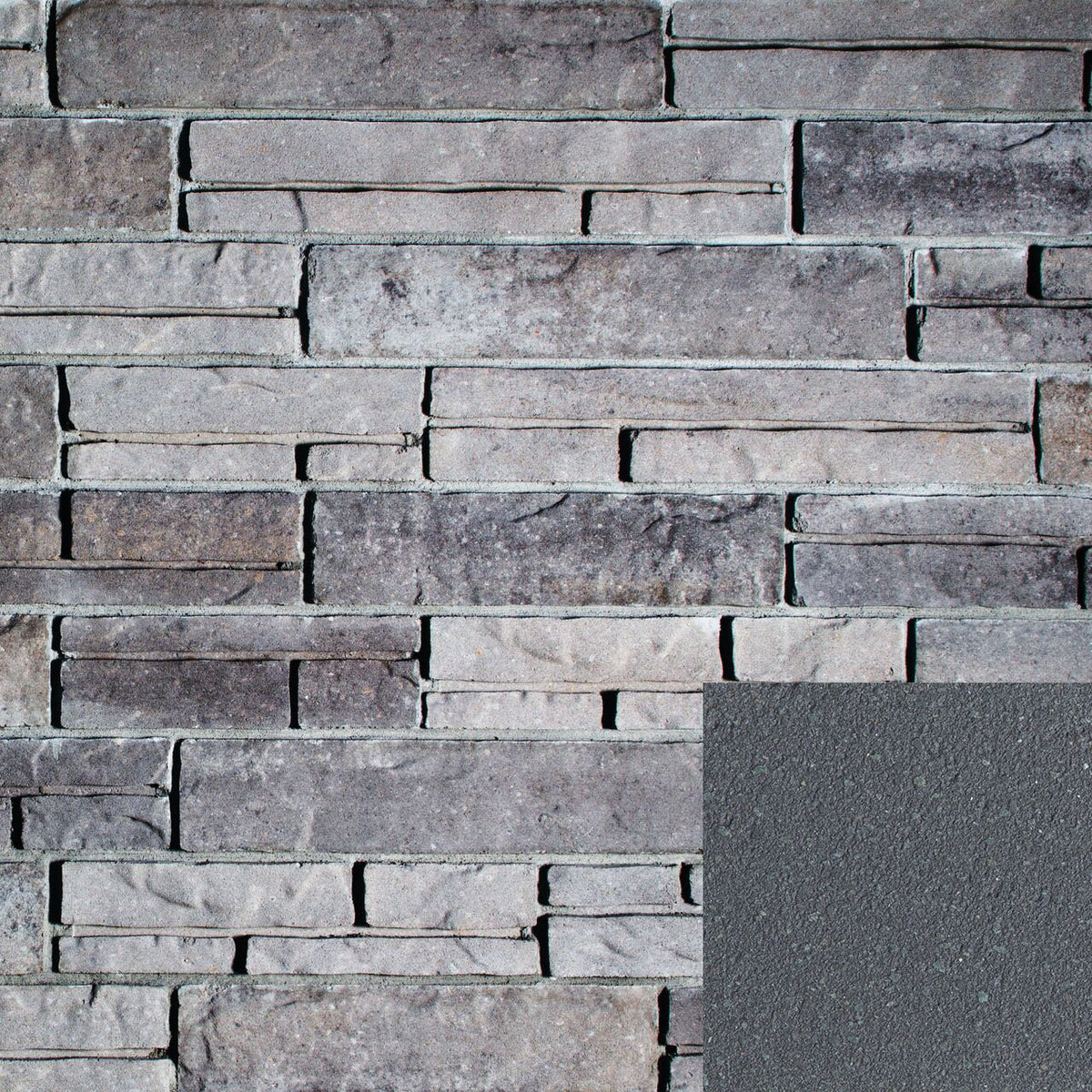 Belgard Bordeaux Fireplace - Pewter/Midnight