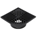 NDS 6" Square Drain Grate - Black