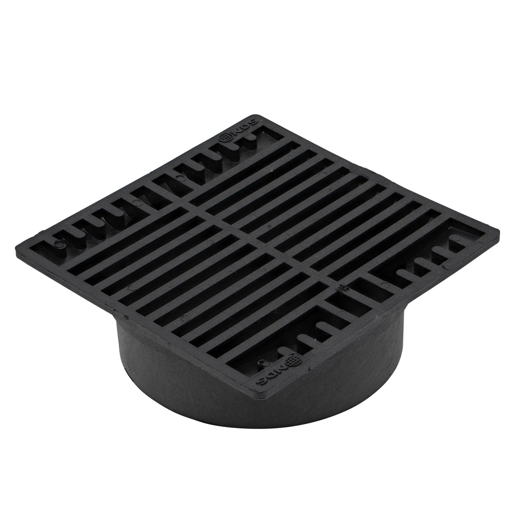 NDS 7" Square Grate Black for Spee-D 6" Basin