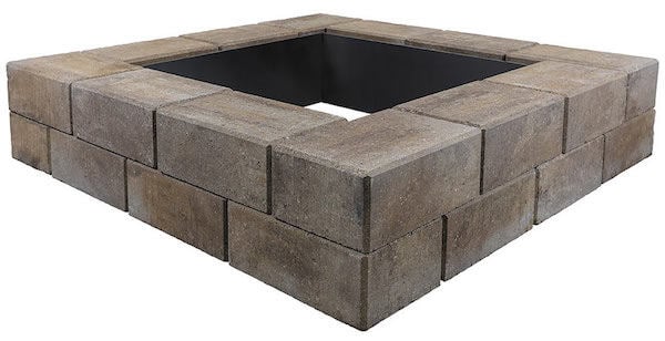 County Materials Tribute Smooth Square Fire Pit Kit