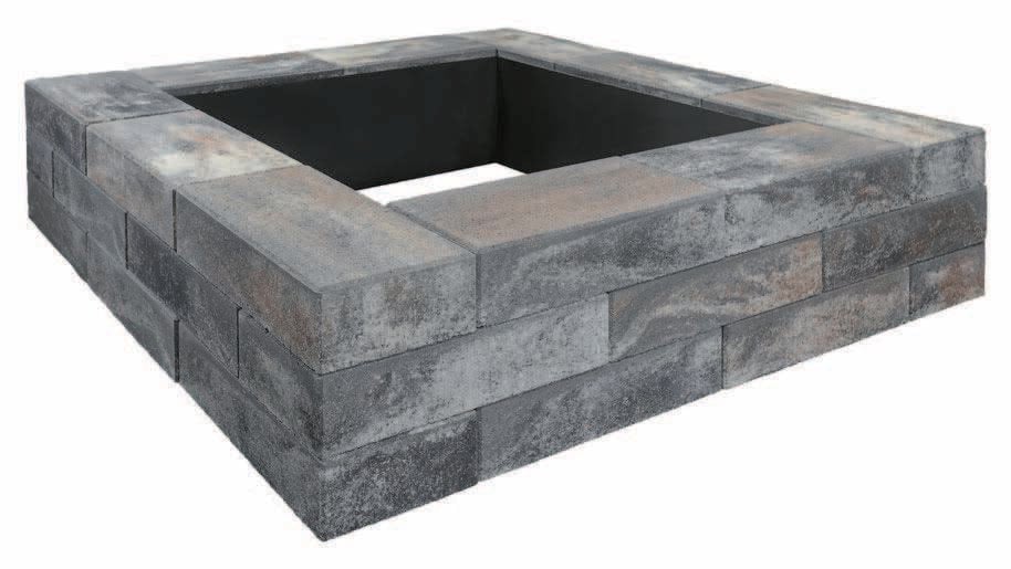 County Materials Unity Smooth Square Fire Pit Kit
