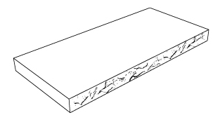 Precast Seatwall Cap 14X30 - Reflection